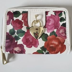Juicy Couture Rose Print Zip Wallet